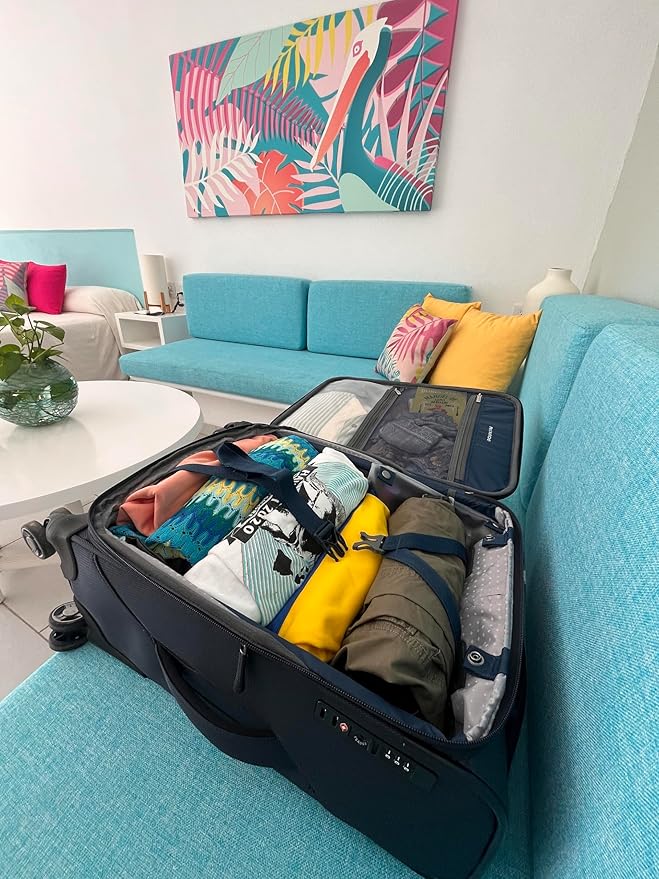 Ricardo Beverly Hills Avalon Softside Medium Check-In Luggage Made with Sustainable 100% Recycled PET (rPET), Lightweight, Eco-Friendly Travel, Expandable, Dual Spinner Wheels, Juniper Green, 28-inch