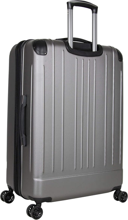 Kenneth Cole Reaction Flying Axis 28" Hardside Expandable 8-Wheel Spinner Check-Size Luggage, Silver