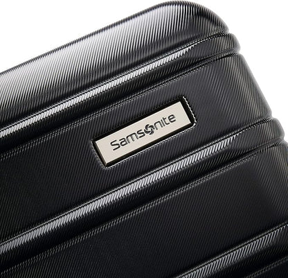 Samsonite Omni 2 28-Inch Large Checked Hardside Luggage with 360° Spinner Wheels - Scratch Resistant Hardshell - TSA Lock - Expandable Polycarbonate Shell for Lightweight Travel - Midnight Black