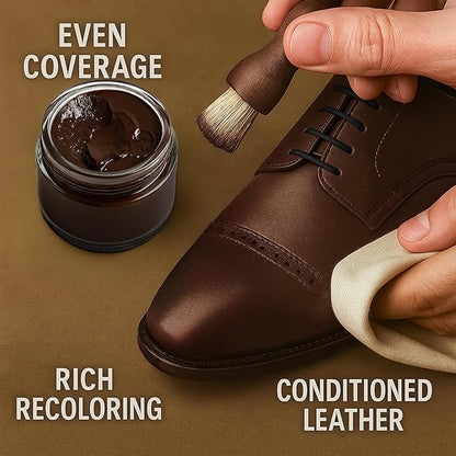 Eagle Shoe Cream Polish Kit – 3 Piece Boot & Shoe Polish with Shoe Cream, Shine Cloth & Applicator