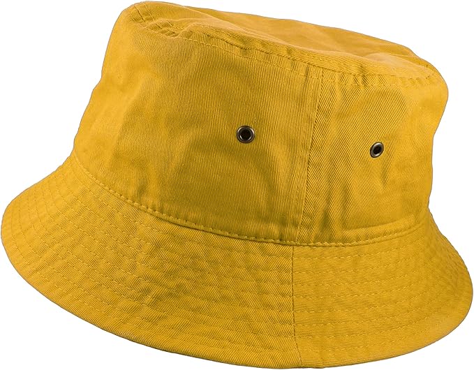 Gelante Solid Color 100% Cotton Bucket Hat for Women and Men Packable Travel Summer Beach Hat