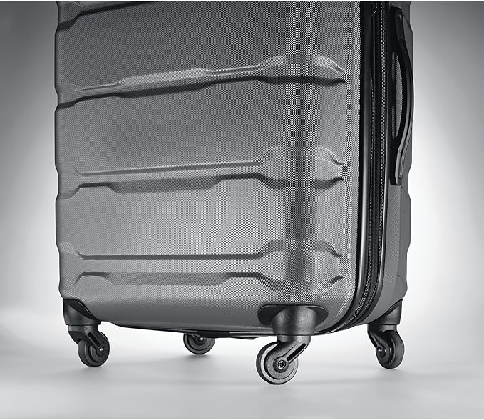 Samsonite Omni PC Hardside Expandable Luggage with Spinner Wheels, Checked-Large 28-Inch, Charcoal