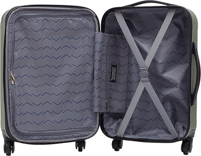 Travelers Club Chicago Expandable Luggage, Thyme Green, 20" Carry-On