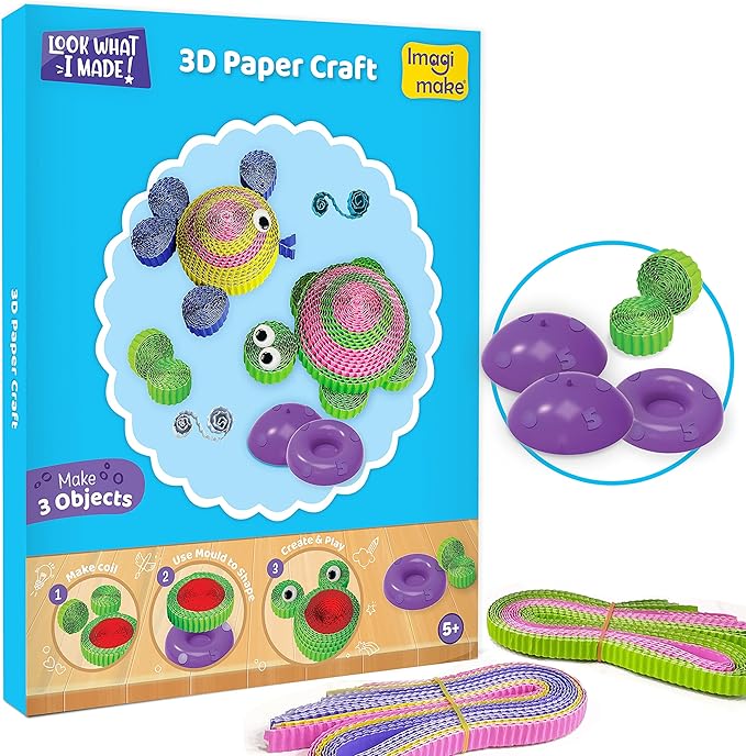 Imagimake 5 in 1 Awesome Craft Kit | Over 15 Projects Creative DIY Arts & Crafts Kit for Kids | Christmas Activities for Kids 6-8-12 | Christmas Gifts for 5,6,7,8,9,10,11,12 Years Old Girls & Boys