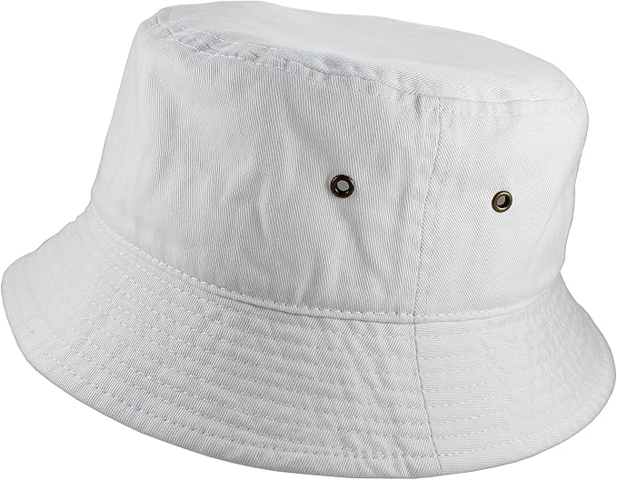 Gelante Solid Color 100% Cotton Bucket Hat for Women and Men Packable Travel Summer Beach Hat