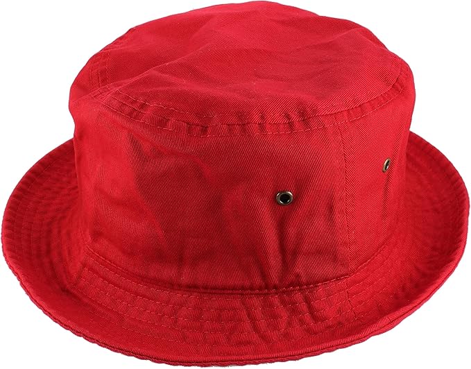 Gelante Solid Color 100% Cotton Bucket Hat for Women and Men Packable Travel Summer Beach Hat