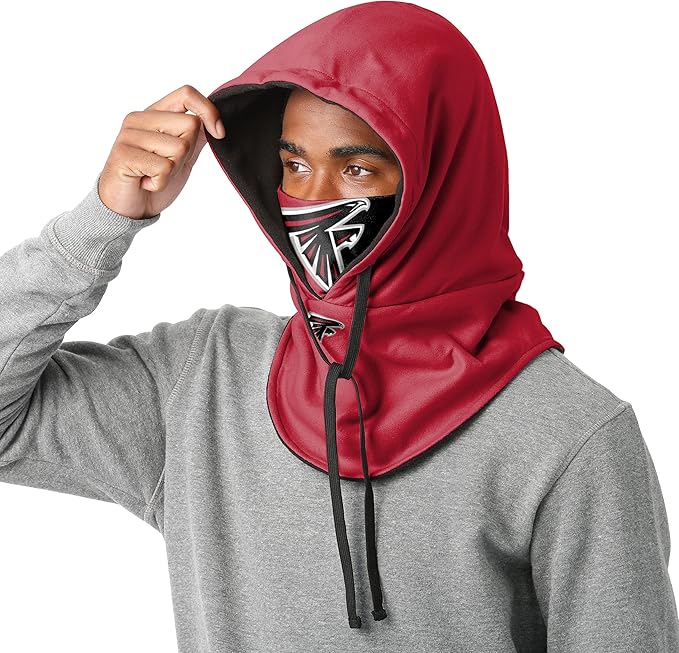 NFL Team Logo Team Color Drawstring Winter Cap Hooded Gaiter Balaclava Face Cover