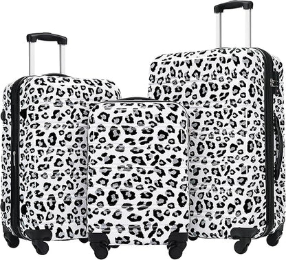 Luggage Sets 3 Piece Durable Suitcase Set with Spinner Wheels, 3 Pcs Hardside Lightweight luggage with TSA Lock, Large Checked Travel Suitcases