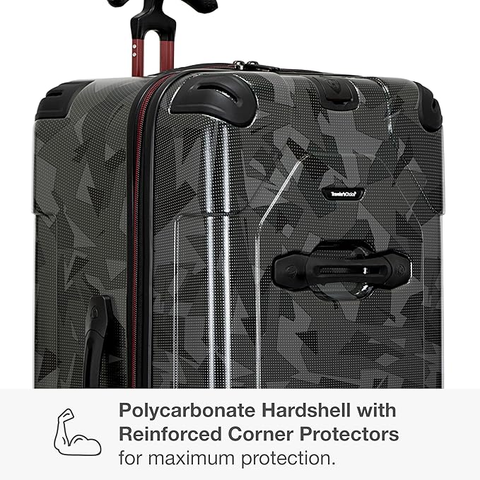 Traveler's Choice Maxporter II 30" Hardside Spinner Trunk Luggage, TSA Lock, Gray Camo