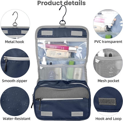 8 Set Expandable Compression Packing Cubes for Suitcases Travel Essentials Carry On Waterproof Storage Bag With Dry And Wet Separation Dark Blue