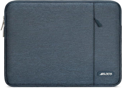 MOSISO Laptop Case 16 inch, 15-15.6 inch Laptop Sleeve Compatible with MacBook Pro 16 M4 M3 M2 M1, HP Acer Dell Lenovo ASUS Notebook, Polyester Vertical Computer Sleeve Bag with Pocket, Haze Blue