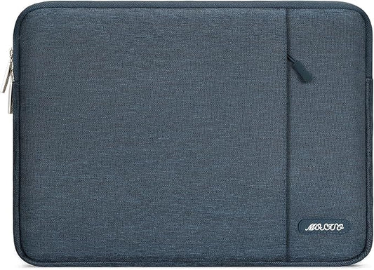 MOSISO Laptop Case 14 inch, 14 inch Laptop Sleeve Compatible with HP Lenovo Dell ASUS Acer, HP Stream, Dell Latitude, Lenovo IdeaPad, Polyester Vertical Computer Sleeve Bag with Pocket, Haze Blue