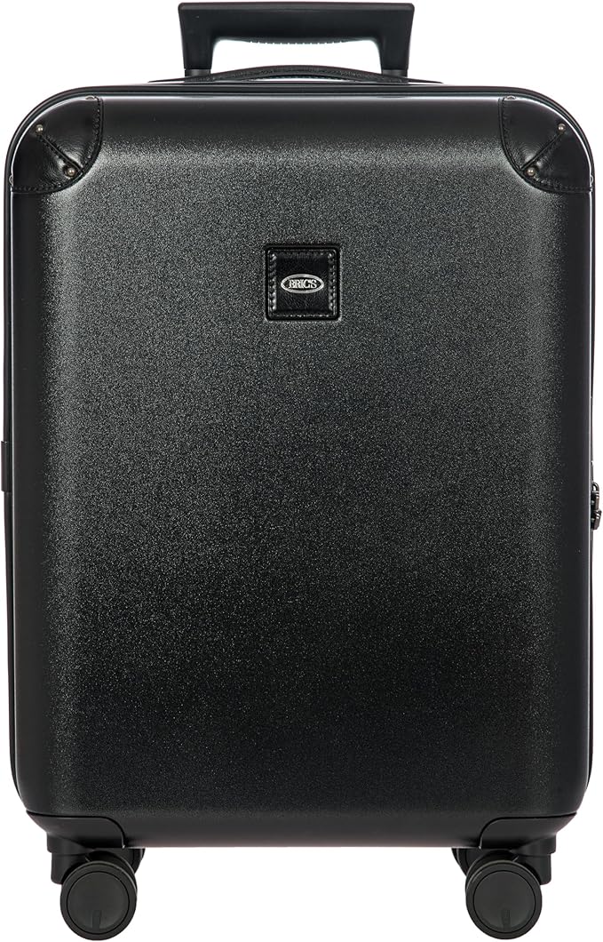 Bric's Amalfi Lightweight Hard Shell Suitcase – Expandable Carry-On with Water-Repellent Zip, Smooth 360° Wheels & TSA Lock - 21 Inch, Black