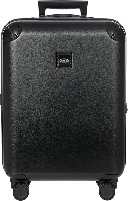 Bric's Amalfi Lightweight Hard Shell Suitcase – Expandable Carry-On with Water-Repellent Zip, Smooth 360° Wheels & TSA Lock - 21 Inch, Black