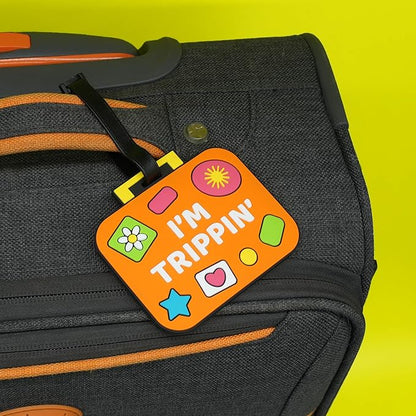 Funny Luggage Tag – Hilarious Travel ID Tag with Sarcastic Saying – Durable & Easy to Spot Suitcase Tag for Men, Women, Frequent Flyers, or Gag Gift for Travelers - Trippin