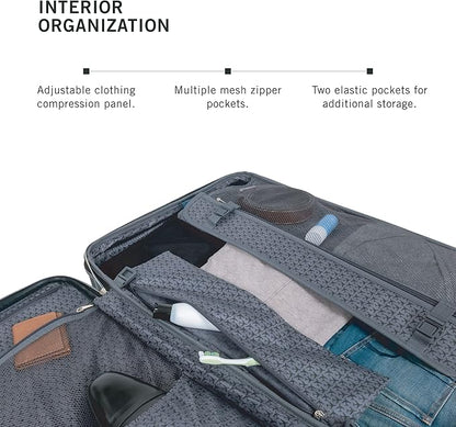 Kenneth Cole REACTION Madison Square Lightweight Hardside Chevron Expandable Spinner Luggage, Rose Gold, 20-Inch Carry On