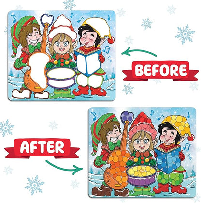 Christmas Special - Dot Stickers for Toddlers, Holiday Theme Dot Art Activity for Kids, DIY Craft Kit, Stocking Stuffers, Christmas Gifts for Boys & Girls Ages 3, 4, 5, 6, 7 Year Old