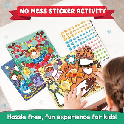 Christmas Special - Dot Stickers for Toddlers, Holiday Theme Dot Art Activity for Kids, DIY Craft Kit, Stocking Stuffers, Christmas Gifts for Boys & Girls Ages 3, 4, 5, 6, 7 Year Old