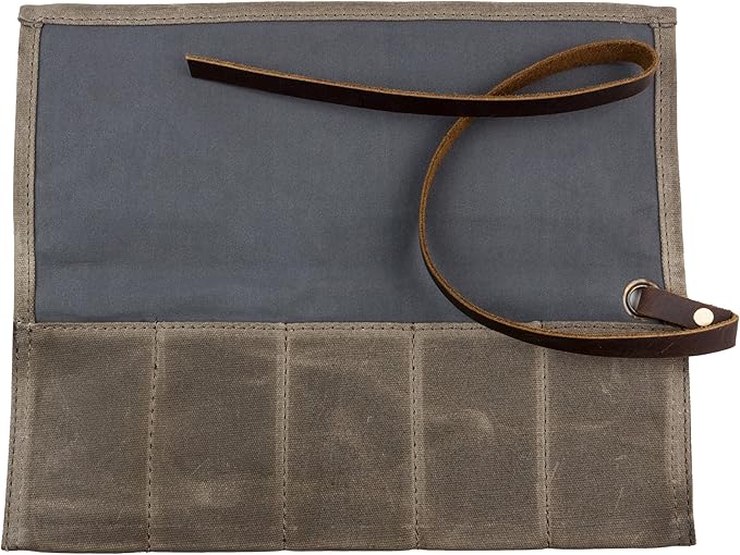 BARTON WATCH BANDS Canvas Watch Roll Travel Case - Waxed Canvas Watch Pouch & Band Storage - Ideal for Travelling or Home Use, Carrier Case & Travel Roll.