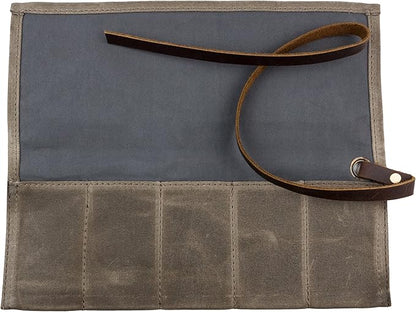 BARTON WATCH BANDS Canvas Watch Roll Travel Case - Waxed Canvas Watch Pouch & Band Storage - Ideal for Travelling or Home Use, Carrier Case & Travel Roll.