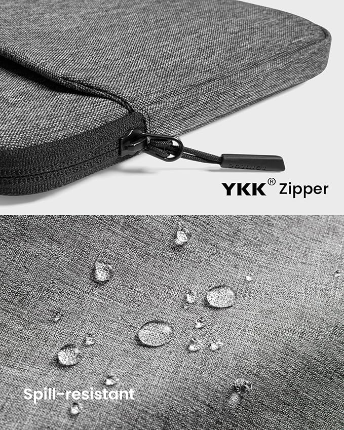 tomtoc Slim Laptop Sleeve Case for 13-inch New MacBook Air M4/A3420 M3/A3113 M2/A2681, M1/A2337 2025-2018, MacBook Pro M2/M1, Water-Resistant Protective Carrying Case with Accessories Pocket