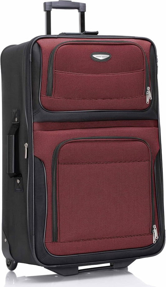 Travel Select Amsterdam Softside Expandable Luggage with Rolling Wheels, Burgundy, 29-Inch Large