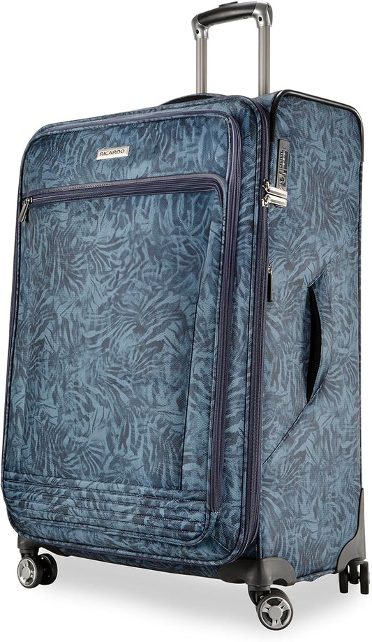 Ricardo Beverly Hills Avalon Softside Large Check-In Luggage Made with Sustainable 100% Recycled PET (rPET), Lightweight, Eco-Friendly Travel, Expandable, Dual Spinner Wheels, Serengeti Night, 28-inch