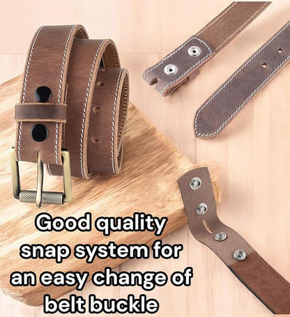 F&L CLASSIC Men’s Money Full Grain leather Belt, Hidden zipper Pocket, USA