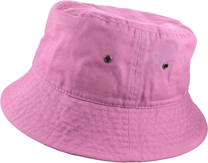 Gelante Solid Color 100% Cotton Bucket Hat for Women and Men Packable Travel Summer Beach Hat