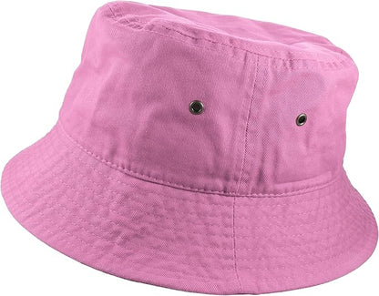 Gelante Solid Color 100% Cotton Bucket Hat for Women and Men Packable Travel Summer Beach Hat