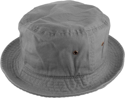 Gelante Solid Color 100% Cotton Bucket Hat for Women and Men Packable Travel Summer Beach Hat