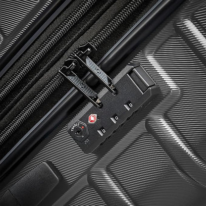 Samsonite Omni 2 Hardside Expandable Luggage with Spinner Wheels, 2-Piece Set (19/24), SOLID CHARCOAL