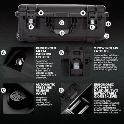 Nanuk 935 Pro Photo Kit – Waterproof Travel Camera Hard Case with Padded Dividers and Wheels, 22” x 14” x 9” - Dustproof and Impact Resistant, Airline Carry-On Approved – Black