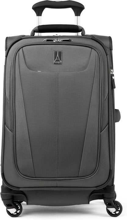 Travelpro Maxlite 5 Softside Expandable Luggage with 4 Spinner Wheels, Lightweight Suitcase, Men and Women, International, Shadow Grey, Carry-on 21-Inch