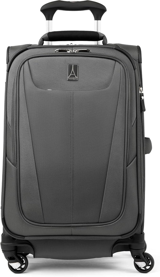 Travelpro Maxlite 5 Softside Expandable Luggage with 4 Spinner Wheels, Lightweight Suitcase, Men and Women, International, Shadow Grey, Carry-on 21-Inch