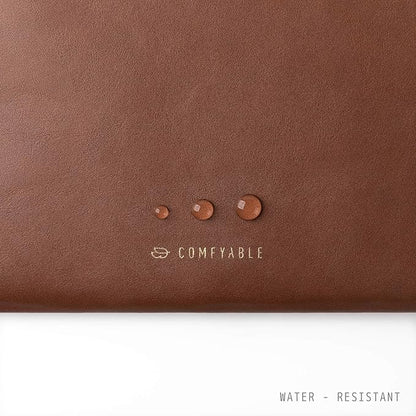 Comfyable Leather Laptop Sleeve Compatible with 16 Inch MacBook Pro M4 2024 & 15 Inch MacBook Air M4 M3 M2 2025, Brown