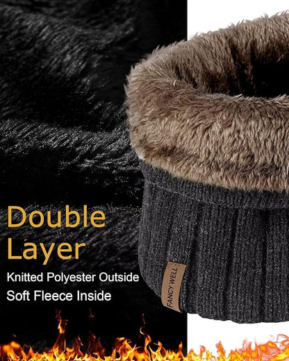 Winter Neck Gaiter for Men – 3 Pack Ski Neck Warmer, Fleece Face Mask Cover, Cold Weather Neck, Neck Warmers