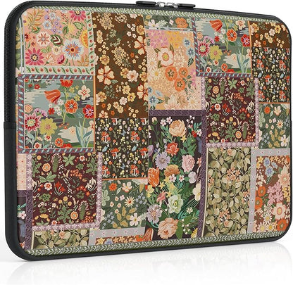 iCasso Laptop Sleeve 15.6 inch, Compatible with MacBook Air 15 inch, Cute Shockproof Laptop Case 15.6'', Slim Protective Travel Carrying Case for MacBook Pro 16, Lenovo Dell Asus HP, Brown