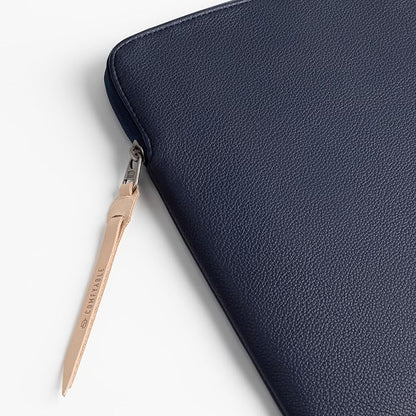 Comfyable Slim Protective Laptop Sleeve Compatible with 13/13.3/14 Inch MacBook Air & MacBook Pro, Mac Travel Case, Laptop Pouch, Slim PU Leather Cover M5/M4/M3/M2/M1 2025-2021, Blue