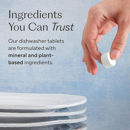 Branch Basics Dishwasher Tablets – 40 Ct, 3 Pack | Plastic-Free, Fragrance-Free, Human-Safe | Delivers a Powerful Clean Without Harsh Chemicals
