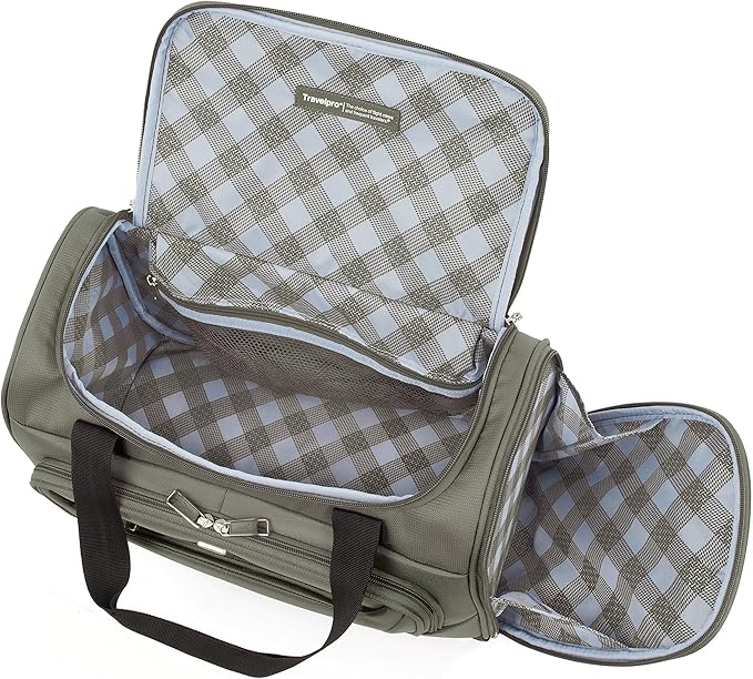 Travelpro Maxlite 5 Softside 2pc Set Expandable Carry On Luggage with 4 Spinner Wheels/Soft Underseat Tote, Lightweight Suitcase, Men and Women, Slate Green