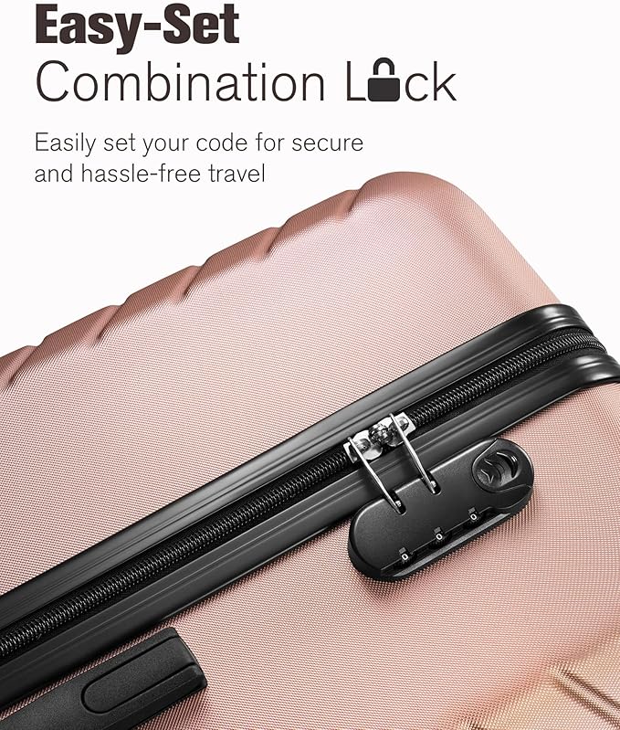 10 Piece Luggage Sets, 3 Piece Suitcase Set, 20 inch Carry on Luggage, 24 inch and 28 inch Checked Luggage with 7PC Packing Bags