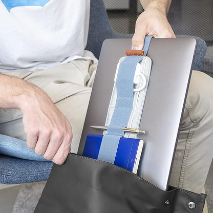 Beblau Slim Portable Tech Organizer – Attachable Laptop & Notebook Accessory | Fits 13"-17" | Backpack Insert & Desk Organizer | Office & Home | Work-from-Home Essentials | Personal organizer