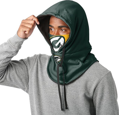 NFL Team Logo Team Color Drawstring Winter Cap Hooded Gaiter Balaclava Face Cover