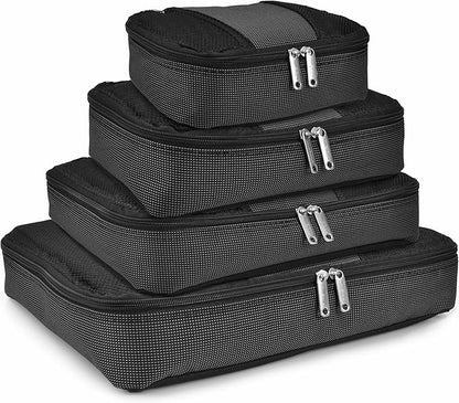 Travel Select Amsterdam Softside Expandable Luggage with Rolling Wheels, Gray, 8-Piece Set (15/21/25/29) with Packing Cubes