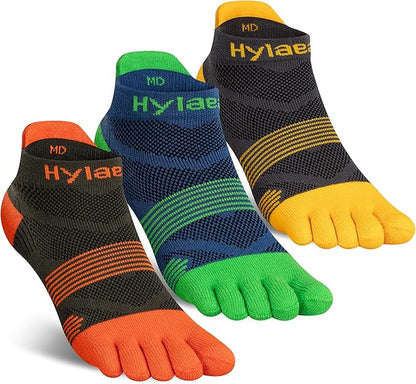 Hylaea No Show Running Athletic Anti-Blister Wicking Coolmax Socks, Seamless Anti-odor