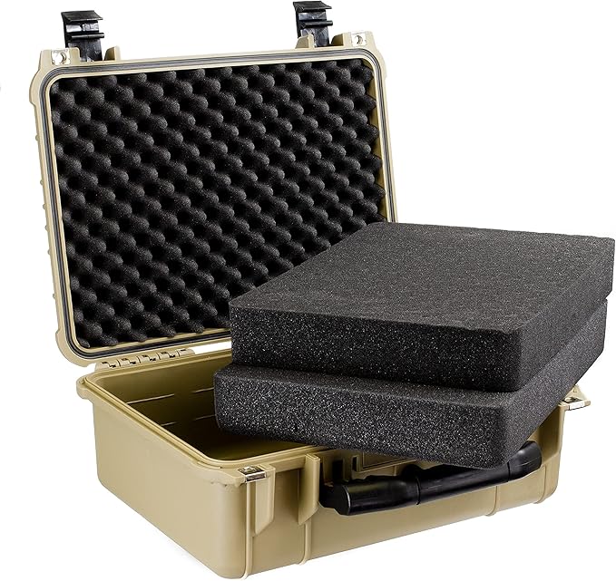 Eylar Standard 16" Gear, Equipment, Hard Camera Case Waterproof with Foam TSA Standards