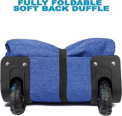Bago Rolling Duffle Bag with Wheels - 27" 80L Foldable Weekender Bag, Waterproof Travel Duffel Bag, Heavy Duty Lightweight Duffle Bag for Traveling, Rolling Duffel Bag with Wheels (SnowDepBlue2023)