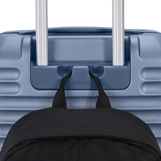 American Tourister Stratum 3.0 Large 28-Inch Spinner, Airline Approved, Durable Hardside Luggage, Expands 1.5", RightHeight™ Adjustable Handle, Elemental Blue