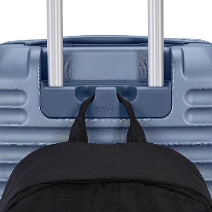 American Tourister Stratum 3.0 Carry-On Spinner, Airline Approved, Durable Hardside Luggage, Expands 1.5", RightHeight™ Adjustable Handle, Elemental Blue